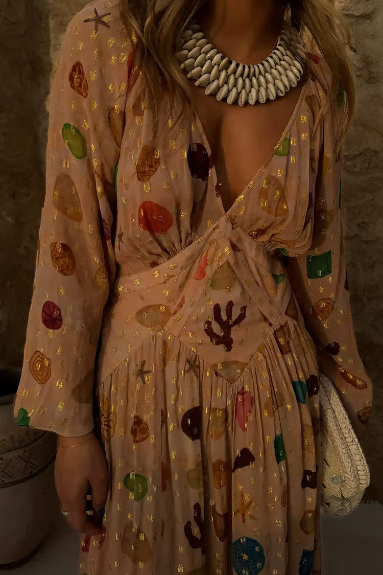 Vestido Shell Reign Estampado + Bolsa e Brinco