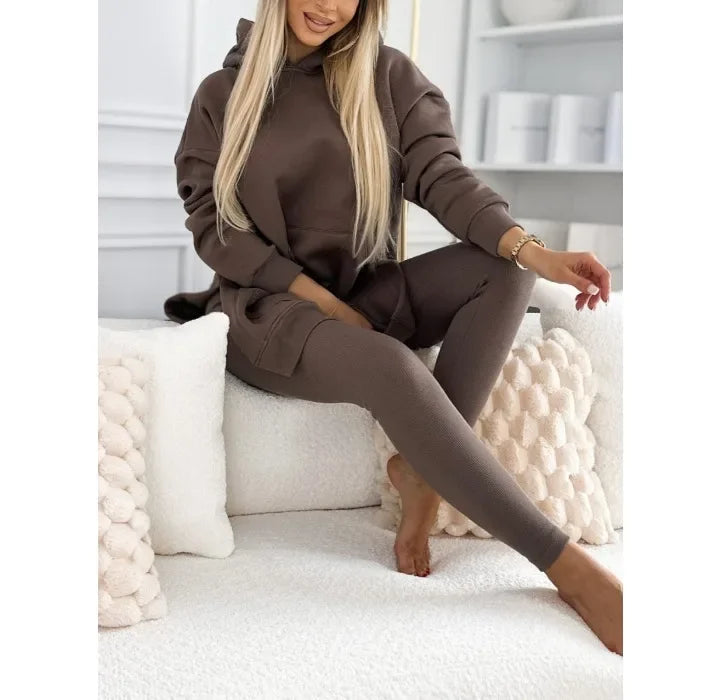 Conjunto Lívia Confortável – Blusão Longo + Calça Slim