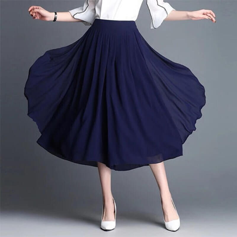 Calça Pantalona de Chiffon Versatile