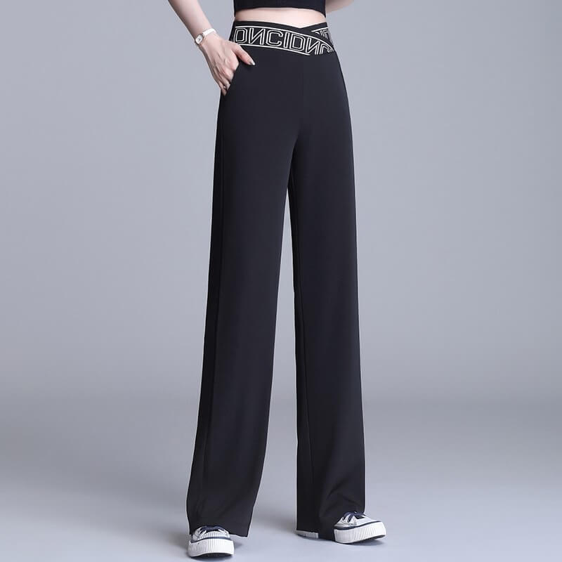 Calça Casual de Alfaiataria Élastique Denim