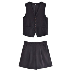 Conjunto Alfaiataria Short e Colete Janine