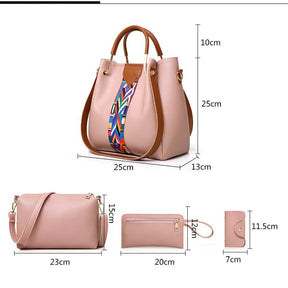 Bolsa de Couro Feminina Kit 4 Unidades