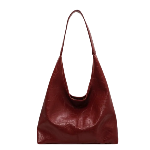Bolsa Feminina Hobos Couro de Alça Grande Zipper