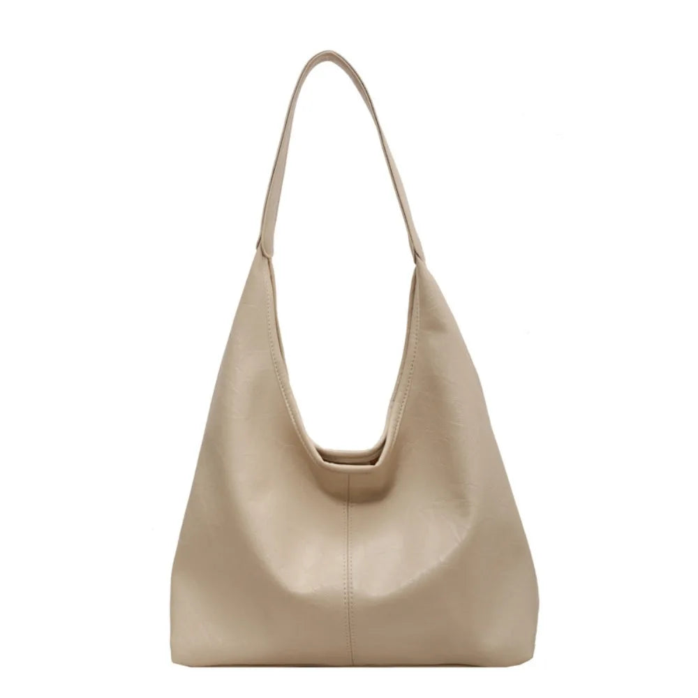 Bolsa Feminina Hobos Couro de Alça Grande Zipper