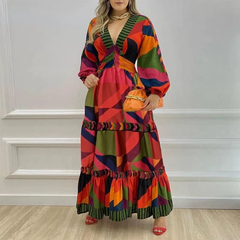 Vestido Longo Manga Comprida Sheath