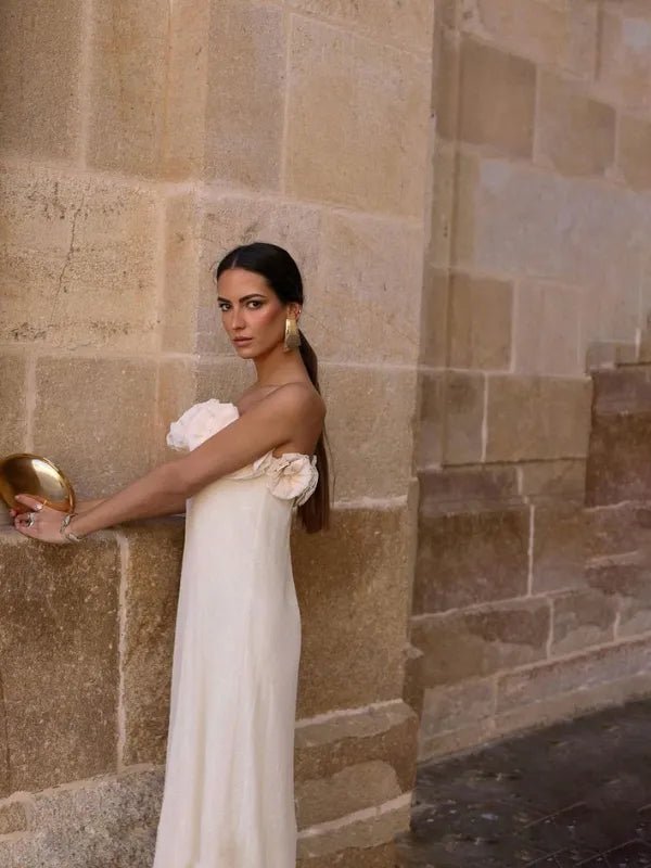 Vestido Midi Decote Quadrado Floral Montevideo