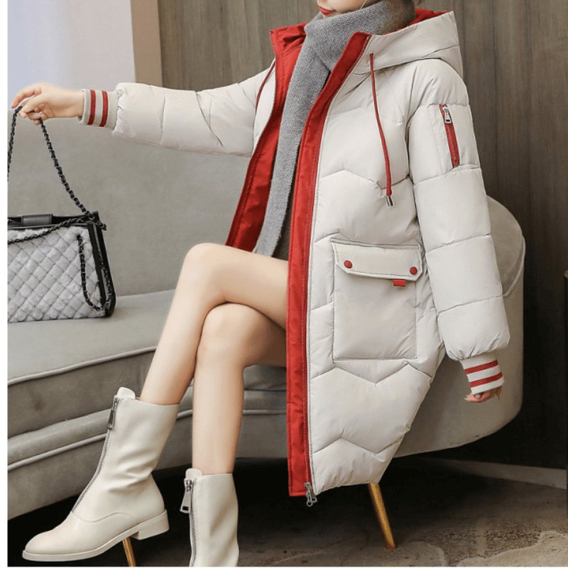 Jaqueta Feminina Puffer de Parka Elegance
