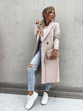 Casaco Feminino Longo de Lã Batida Equinox