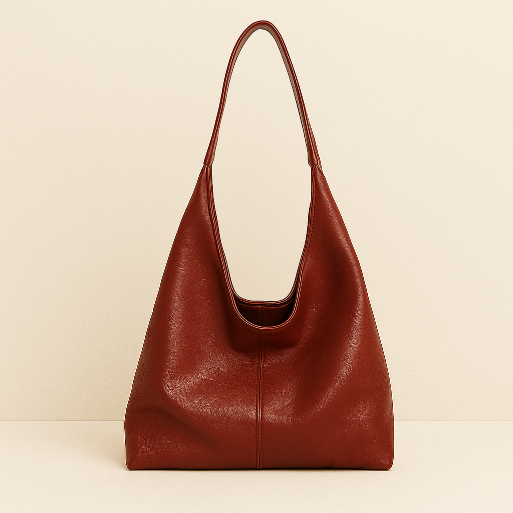 Bolsa Feminina Hobos Couro de Alça Grande Zipper