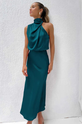 Vestido Gola Alta Detalhada Larozzi