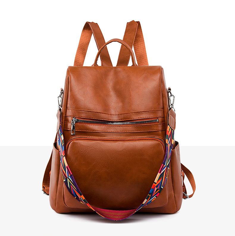 Mochila Feminina em Couro Vintage