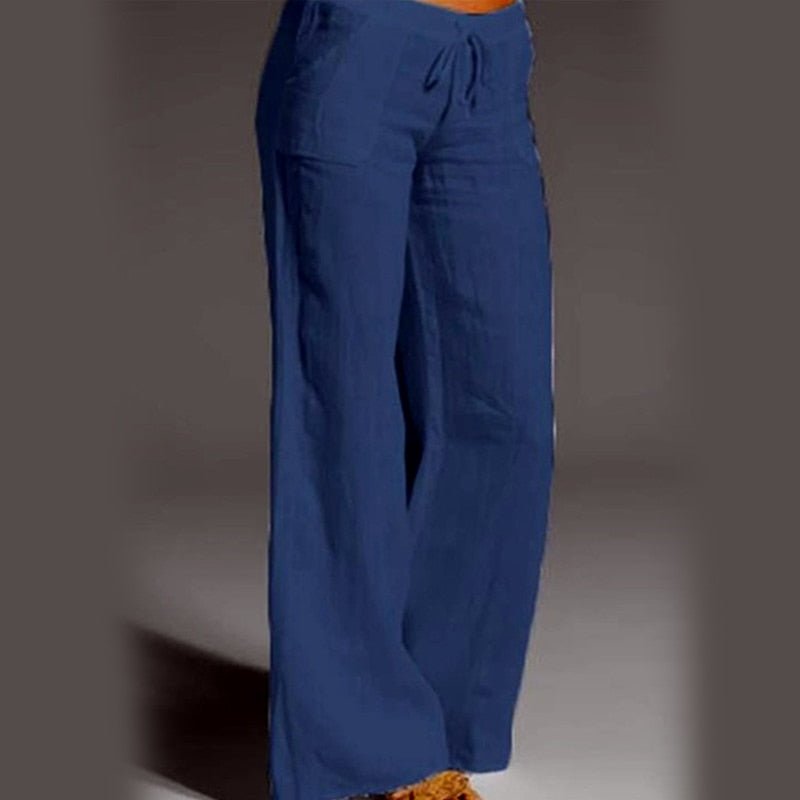 Calça Wide Leg de Linho Feminina Dynamic