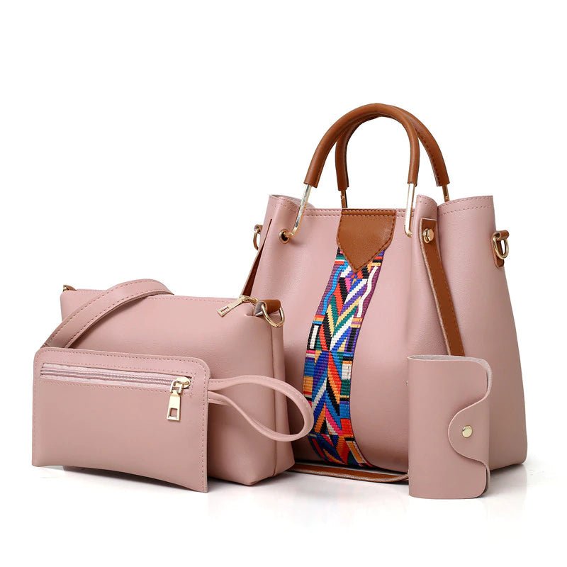 Bolsa de Couro Feminina Kit 4 Unidades