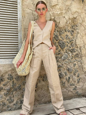 Conjunto Alfaiataria Colete e Calça Janine