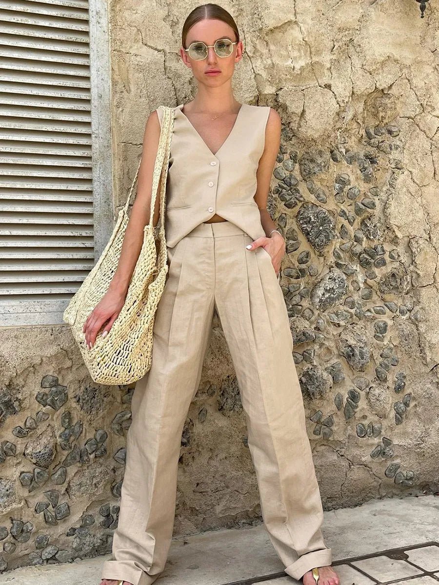 Conjunto Alfaiataria Colete e Calça Janine