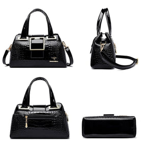 Bolsa Feminina de Couro Casual de Luxo
