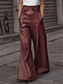 Calça Feminina Verde Couro