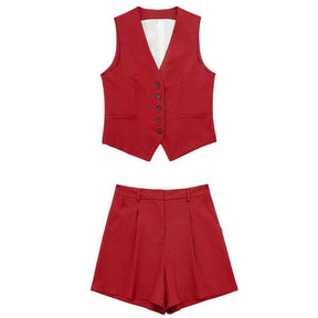 Conjunto Alfaiataria Short e Colete Janine