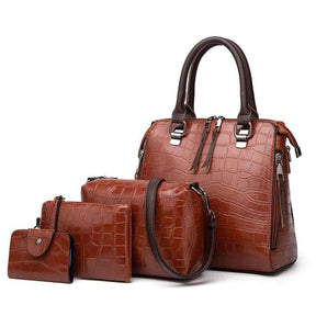 Kit Bolsa Feminina de Couro