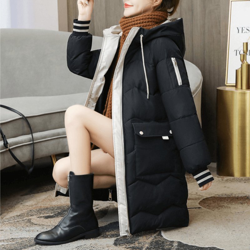 Jaqueta Feminina Puffer de Parka Elegance