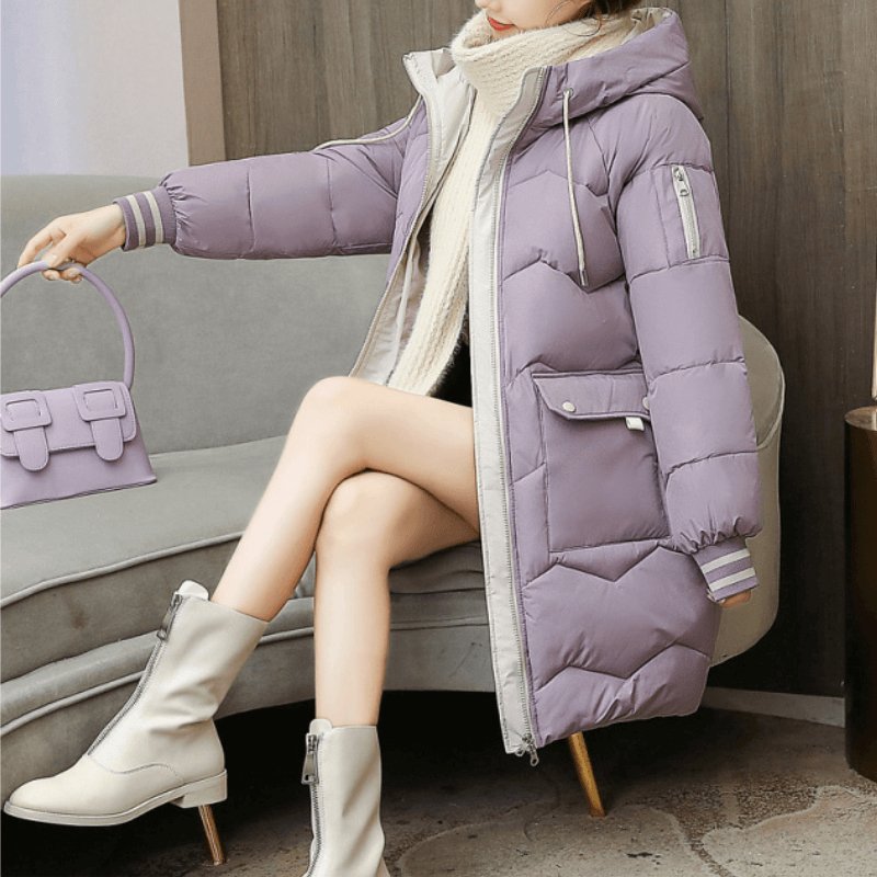Jaqueta Feminina Puffer de Parka Elegance