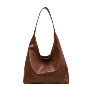 Bolsa Feminina Hobos Couro de Alça Grande Zipper