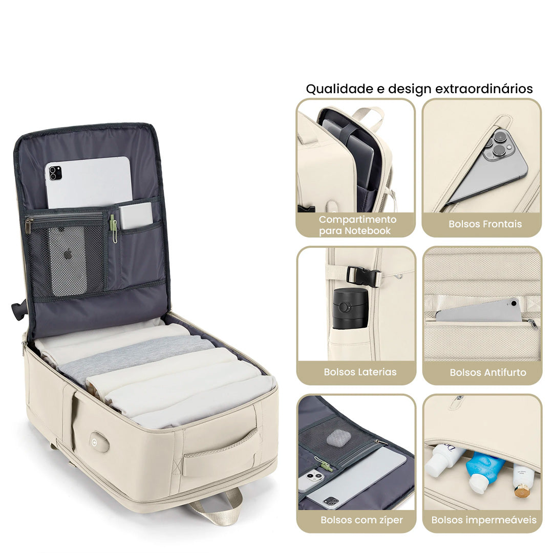 Mochila de Viagem Impermeável TravelPremium