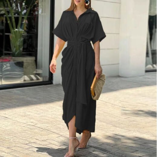 Vestido Mídi com Abotoamento Mermaid