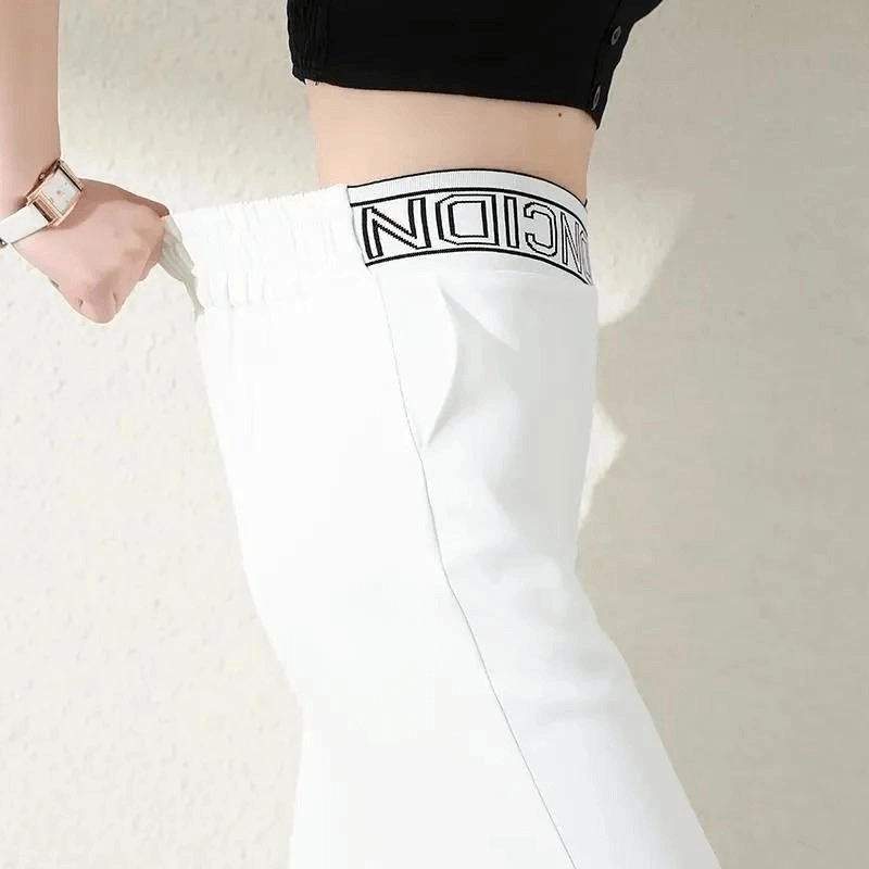 Calça Casual de Alfaiataria Élastique Denim