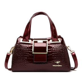 Bolsa Feminina de Couro Casual de Luxo