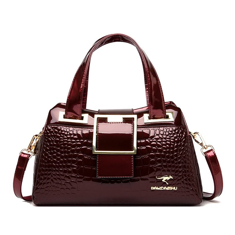 Bolsa Feminina de Couro Casual de Luxo