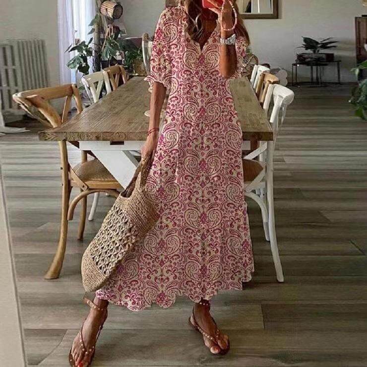 Vestido Longo e Saia de Camadas Midi
