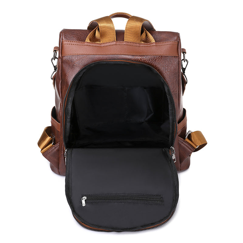 Mochila Feminina Antifurto de Couro
