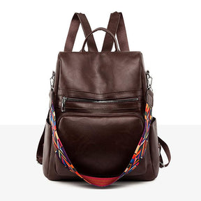 Mochila Feminina em Couro Vintage