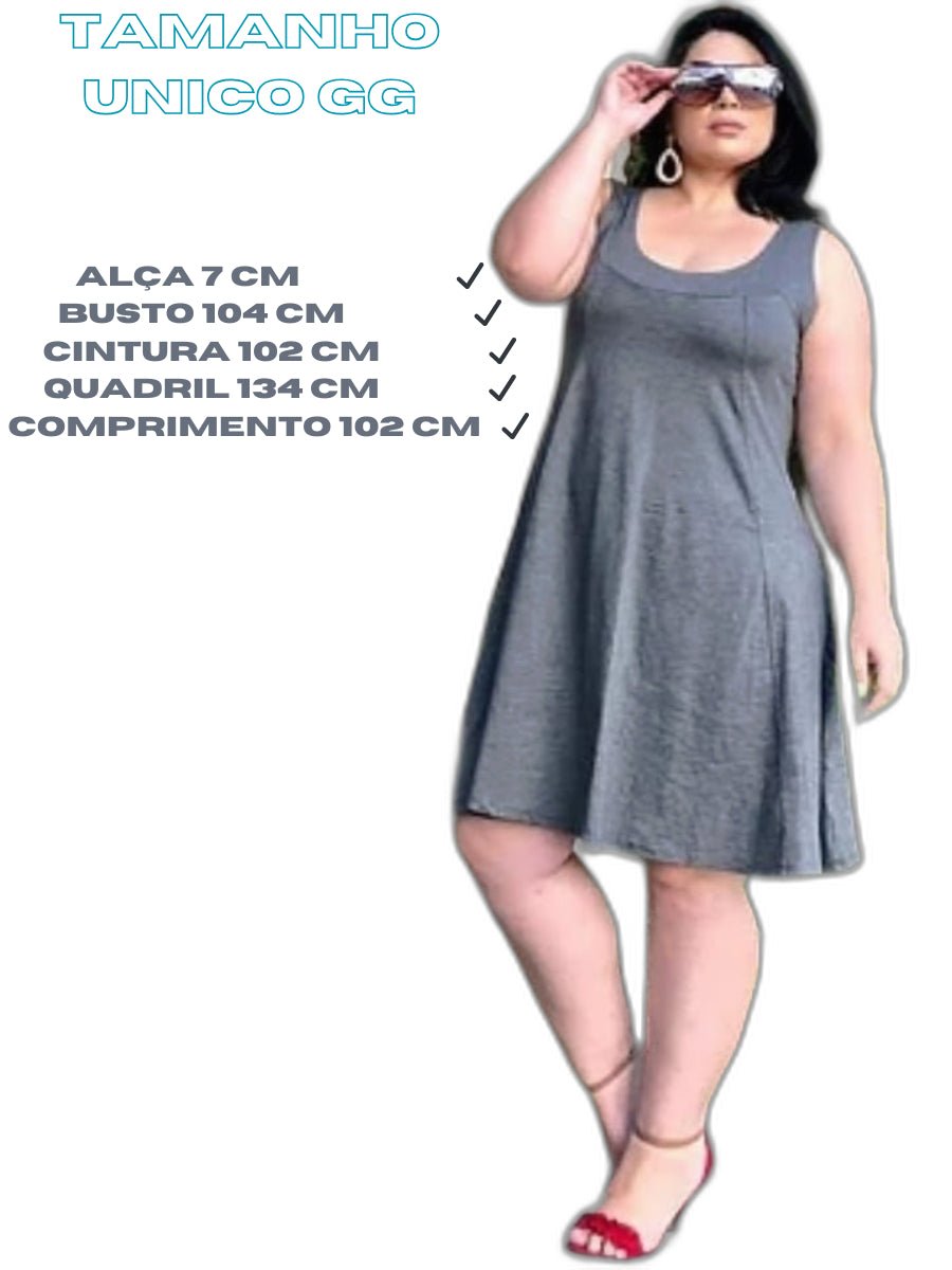 Vestido Regata Gode Plus Size GG: Conforto e Estilo em Um Só Look