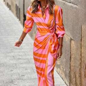 Vestido Mídi Transpassado Chiffon