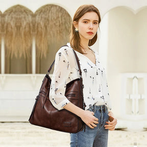 Bolsa de Couro Feminina Marrom Premium