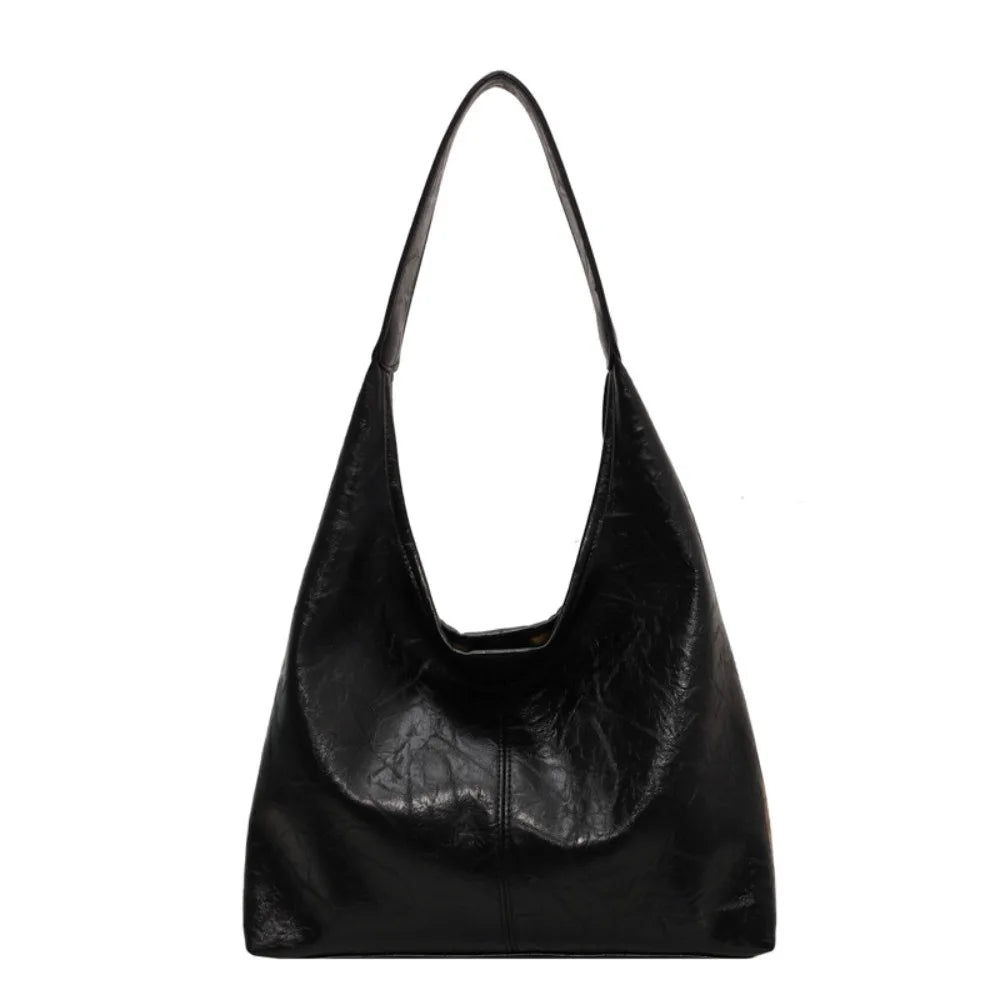 Bolsa Feminina Hobos Couro de Alça Grande Zipper