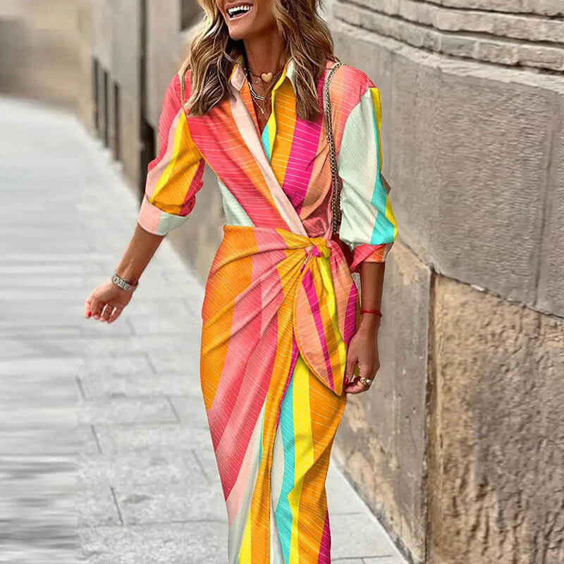 Vestido Mídi Transpassado Chiffon