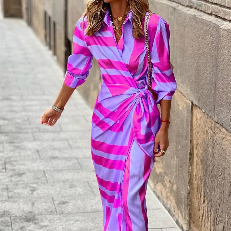 Vestido Mídi Transpassado Chiffon