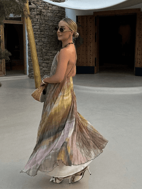 Vestido Longo Plissado Annah