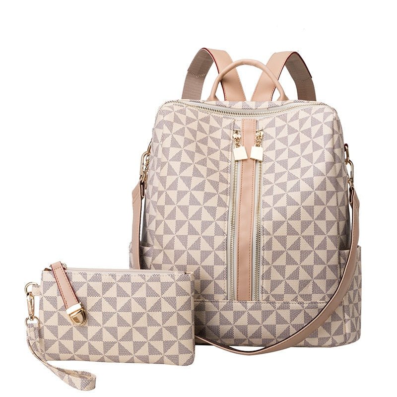 Mochila de Couro Feminina com Carteira