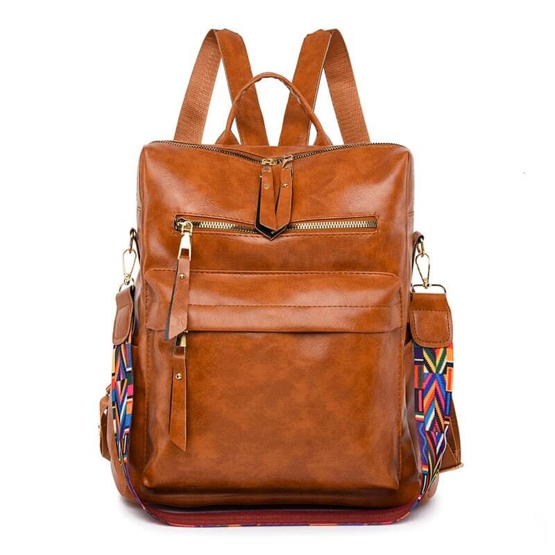 Mochila Feminina em Couro Vintage