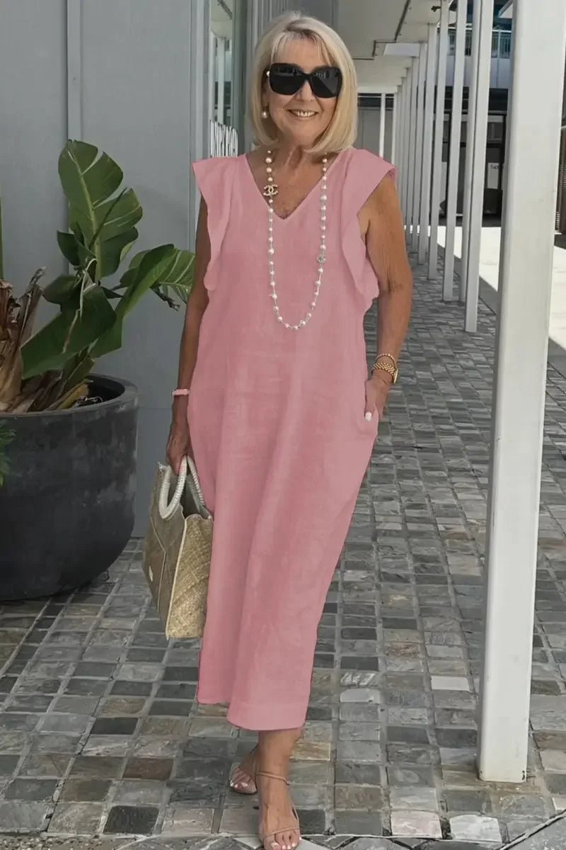 Vestido Midi de Linho Zorane