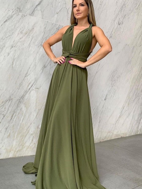 Vestido Longo Feminino Varias Formas Multiuso Festa Casamento formatura