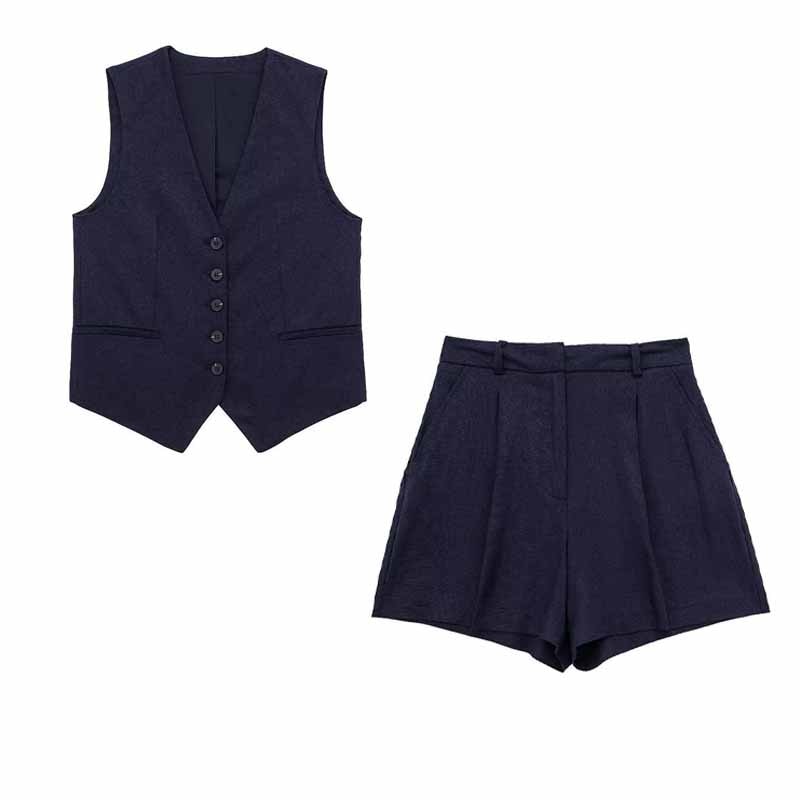 Conjunto Alfaiataria Short e Colete Janine