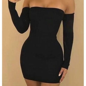 VESTIDO CIGANINHA TOMARA QUE CAIA MANGA LONGA TUBINHO CURTINHO CURTO E COLADO