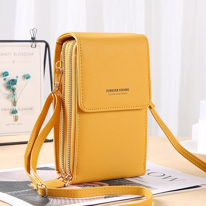 Bolsa Feminina de Couro Touch Screen