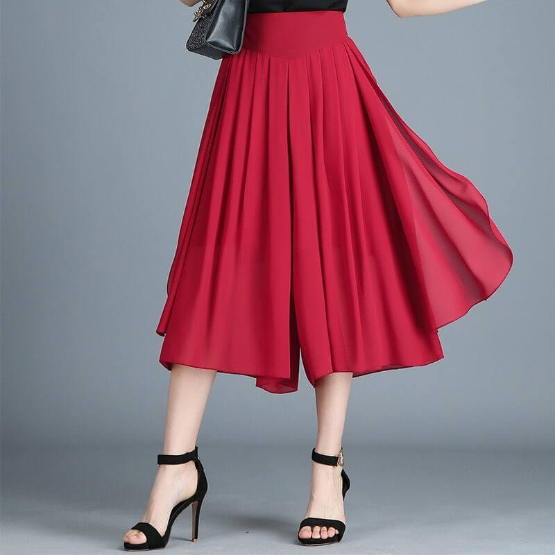 Calça Pantalona de Chiffon Versatile