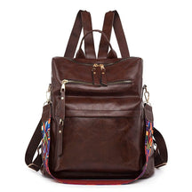 Mochila Feminina em Couro Vintage